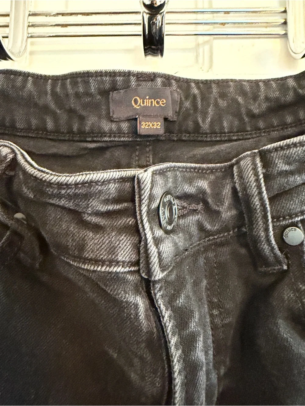 Quince Men’s Warren Stretch Athletic Taper Jeans – Black – 32x32